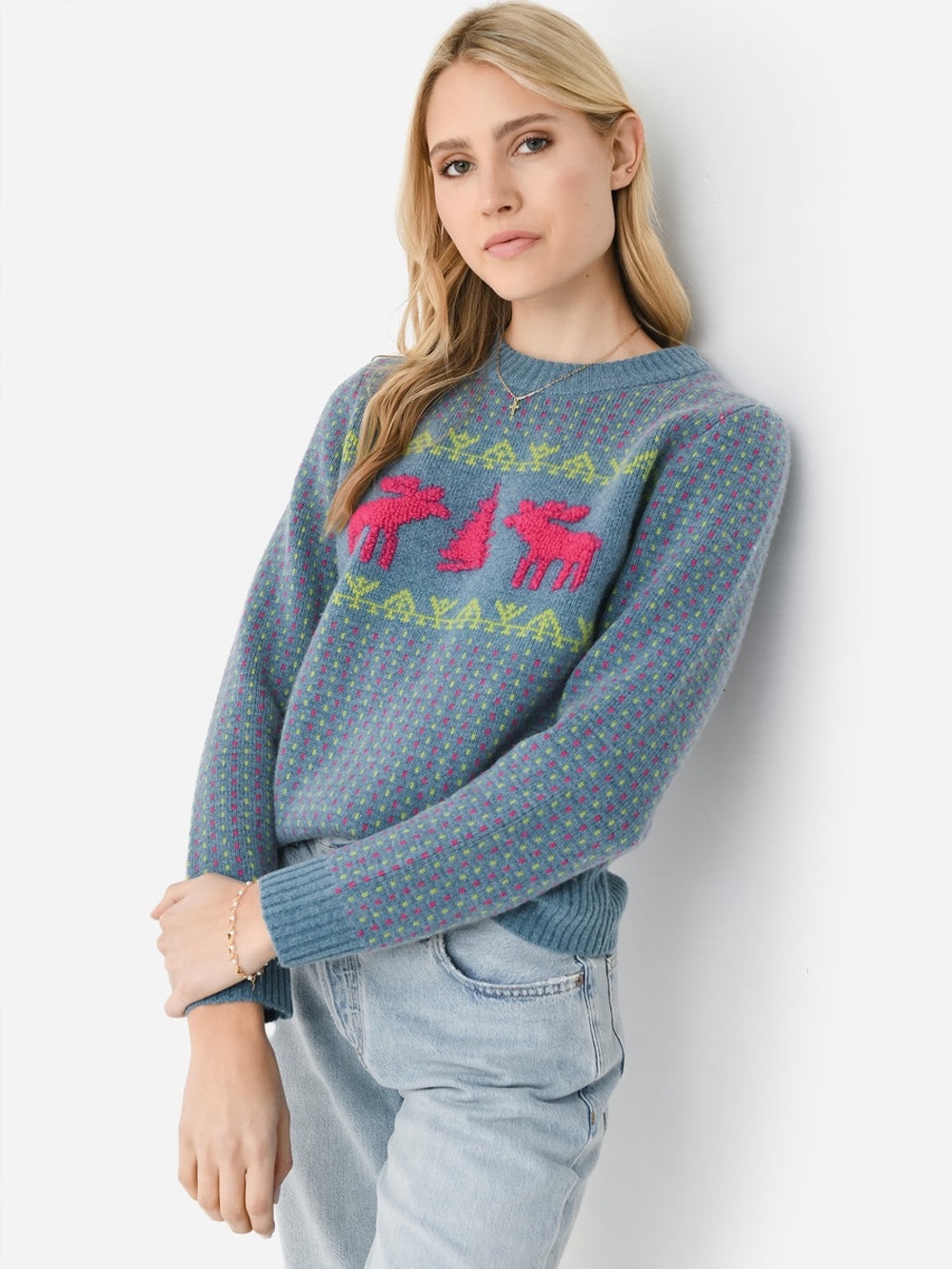 Lingua Franca Chris Nordic Wool Cashmere Sweater L-XXL